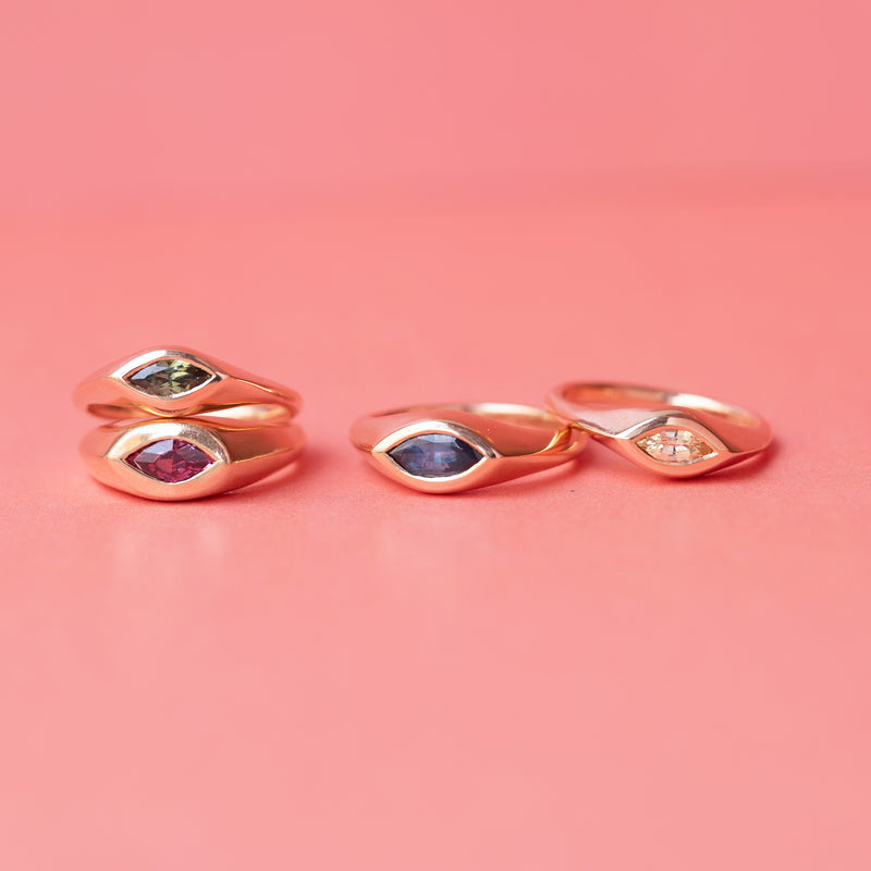 Mini Chunky Eye - Light Yellow Sapphire