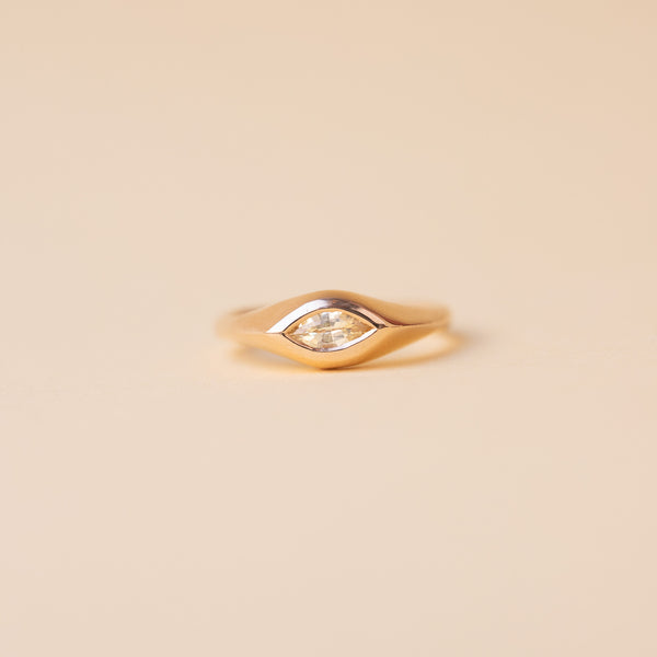 Mini Chunky Eye - Light Yellow Sapphire