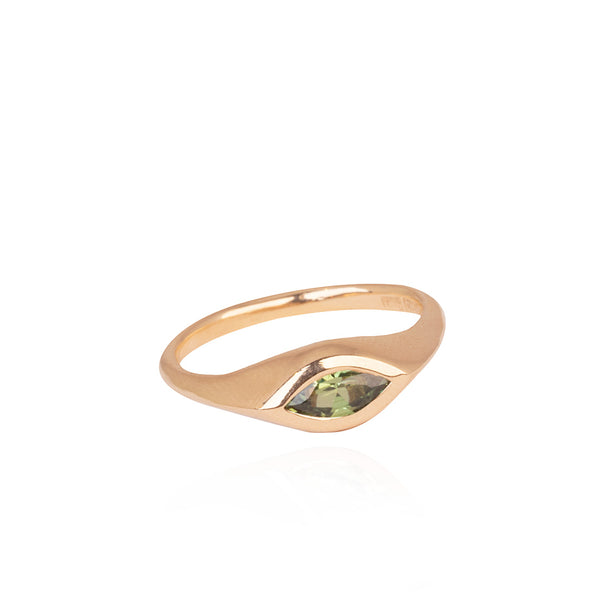 Mini Chunky Eye - Green Sapphire