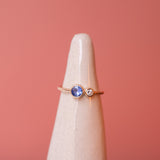 Double Bonbons - Diamond + Cornflower Blue Sapphire