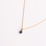 The Big Surprises - Golden Blue sapphire necklace