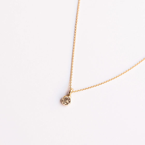 brown diamond necklace gold