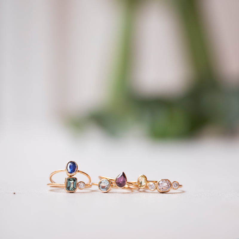 Les Triplés - Grey Sapphire + Diamonds