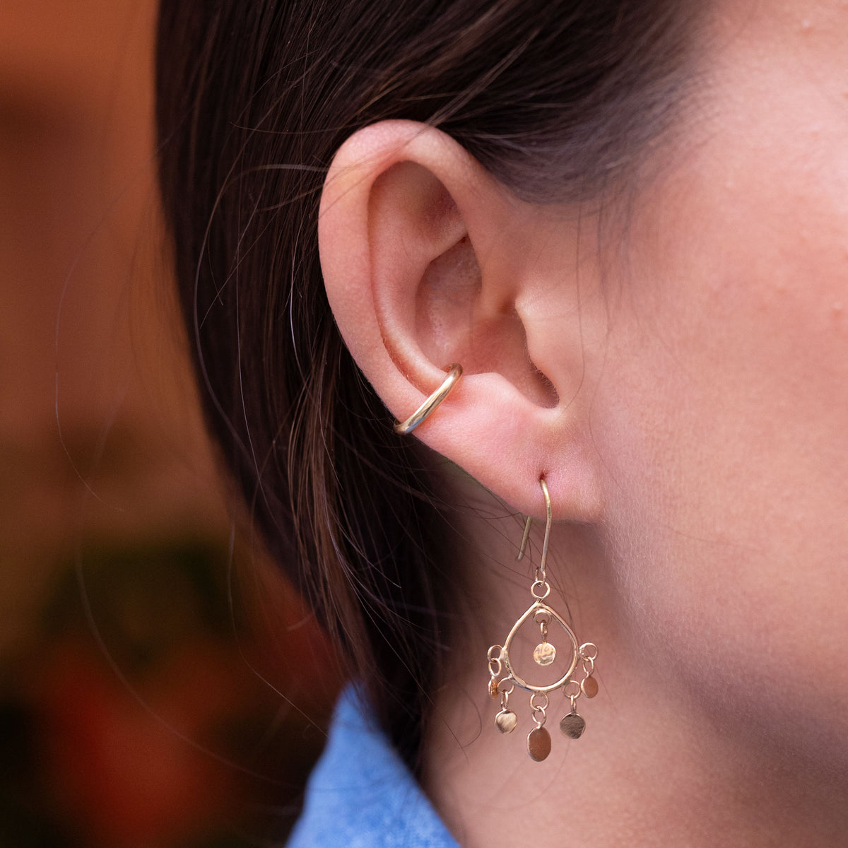 Golden Viola Earrings
