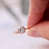 gold ring with recycled 1ct diamond