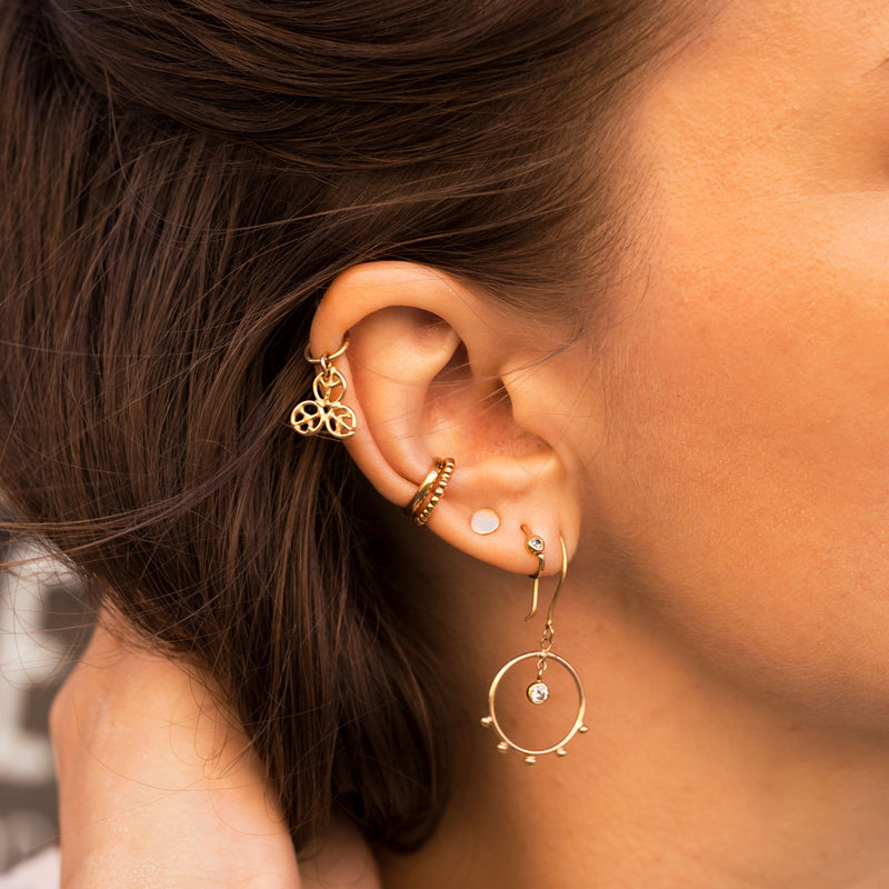 Custom Order - 18k Red gold earring