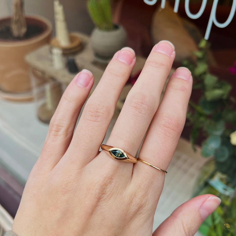 green sapphire ring