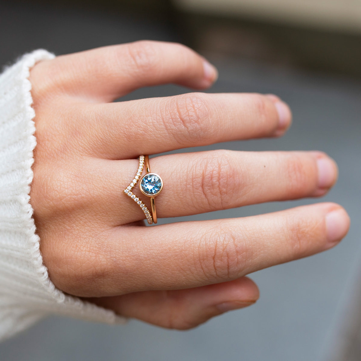 aquamarine diamond ring