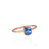 blå safir ring i guld