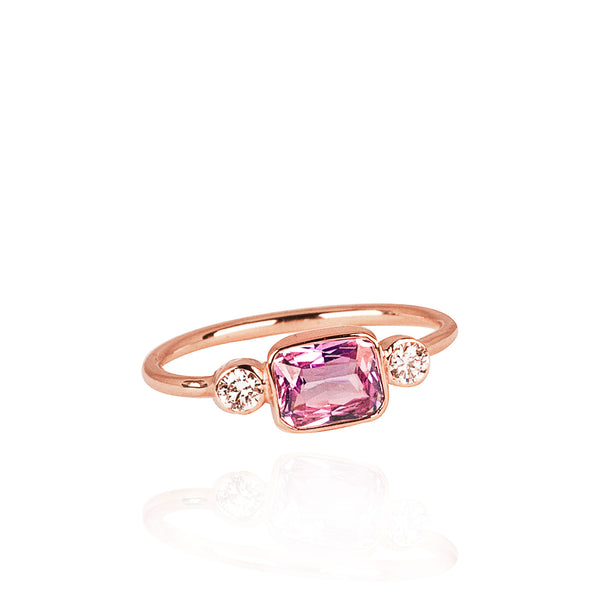 Les Triplés - Pink Sapphire + Diamonds
