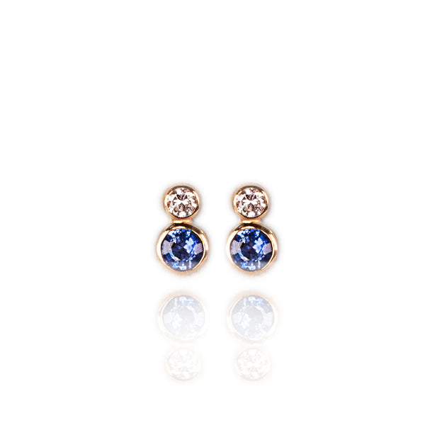 blå safir och diamantörhängen