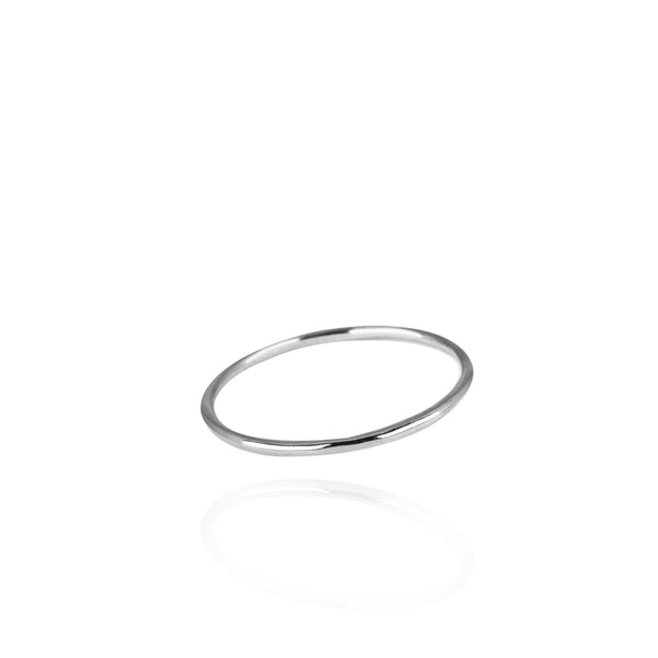silver ring plain thin