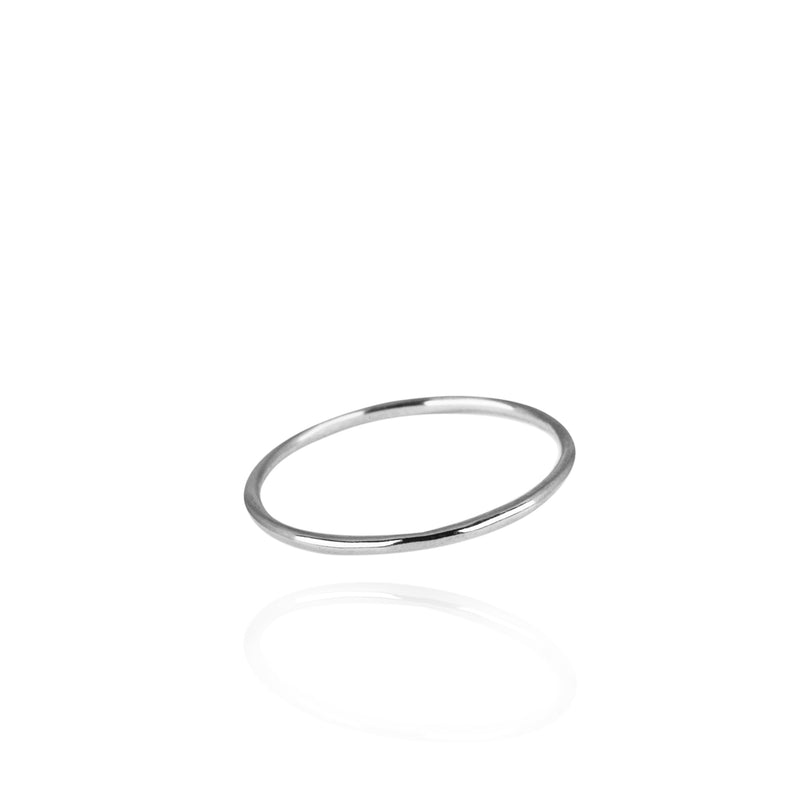 silver ring plain thin