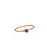tiny sapphire gold ring